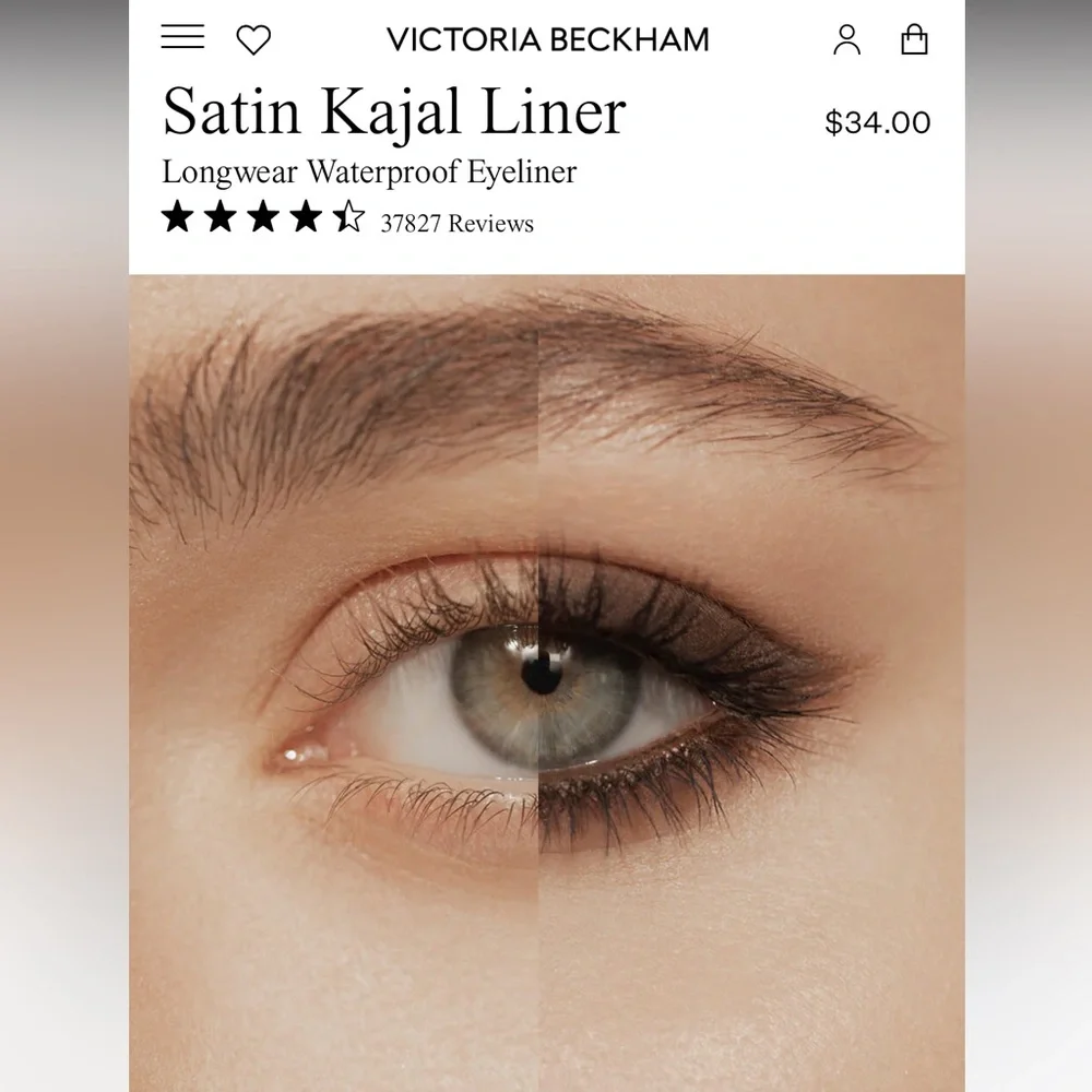 NIB Victoria Beckham Beauty Satin Kajal Liner in Cocoa - Picture 3 of 4